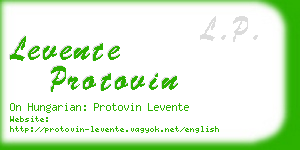 levente protovin business card